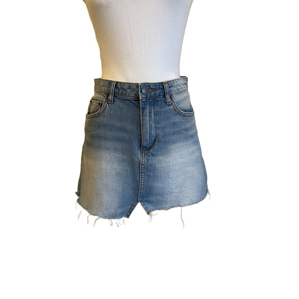 BDG Urban Outfitters Women's S Light Blue Denim Mini Skirt Jean Material Stretch